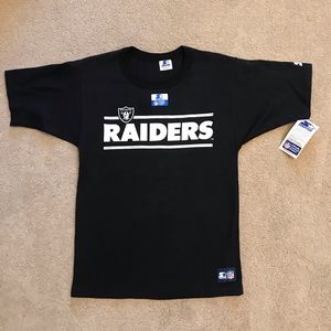 Vintage 80s Starter Raiders Football T Shirt NEW Mens Medium USA Made Deadstock